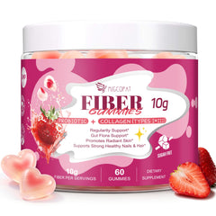 Migcopat 10G Fiber Gummies package showing fiber-rich daily wellness bite for digestion