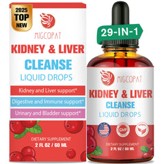 Migcopat kidney and liver cleanse drops bottle front for daily herbal support