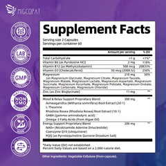 Migcopat Magnesium Complex: etiqueta frontal, información de ingredientes clara.