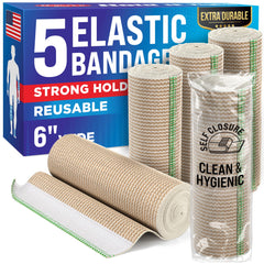 Mighty-X banda elástica 6 pulgadas con cierre Velcro para áreas grandes, sujeción estable.