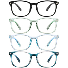 MIGSIR blue light blocking glasses, front view, reduce eye strain during long computer sessions.