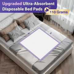 MILDPLUS underpad anti-slip dimple backing keeps pad in place.