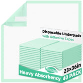 MILDPLUS underpads with adhesive tapes front view showing secure placement