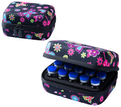 MiloZen butterfly-pattern case front enables quick vial spotting.