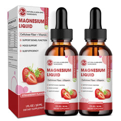 Minch Magnesium Glycinate Liquid Drops bottle with strawberry flavor for daily wellness.