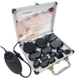 MINGJISHIYE 14-piece hot stone set for at-home relaxation