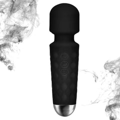 Mini Massager handheld, pale black design, supports relaxation and quick post-workout relief.