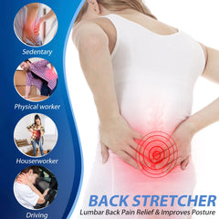 MINOLL Back Stretcher ergonomic design supports full back relief.