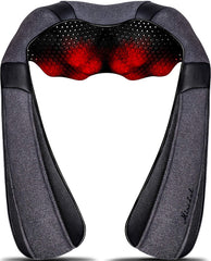 Mirakel neck massager with eight heads for deep kneading relief during a break