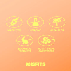 Misfits Peanut Butter Fudge Bar chocolate coating close-up: rich flavor with vegan protein for mindful snacking