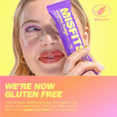 Misfits Protein Bar Plant-based ingredients pea and soy featured for clean energy.
