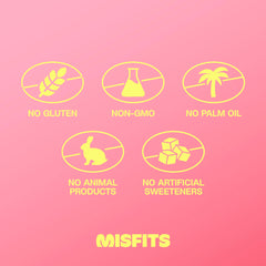 Misfits Speculoos bar beside a gym bottle for on-the-go fueling.