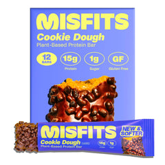 Misfits vegan cookie dough bar pack for on-the-go protein snack