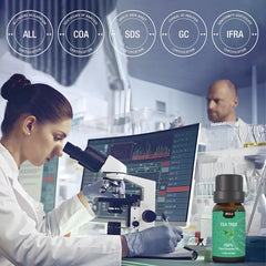 MISIJI labeled essential oil bottles help you identify blends easily
