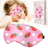 Miss Adola sleep mask for kids with strawberry cartoon design offers nap-time comfort.