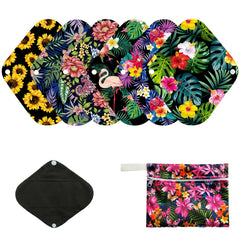 MissC2C 7pcs pack cloth pads with mixed prints for reusable care