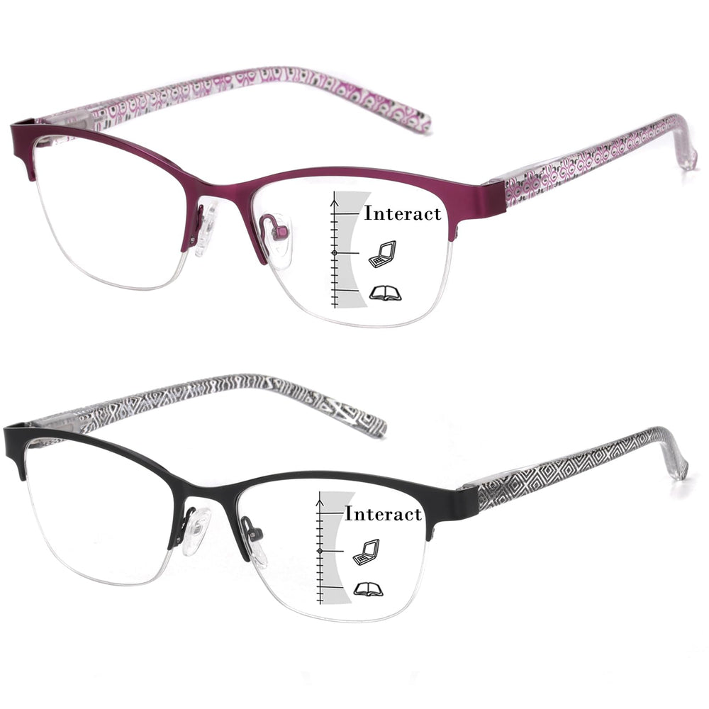 Missfive 2-pack reading glasses on a desk with case for easy at-home use
