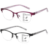 Missfive 2-pack reading glasses on a desk with case for easy at-home use