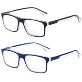Missfive 2-pack bifocal readers for home and office provide clear far and near vision.