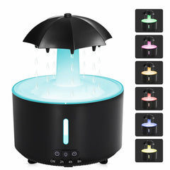 Missfly Aromatherapy Diffuser with umbrella rotation emits calming mist for relaxation.