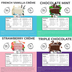 Mission Nutrition Power Crunch Variety Box flavors spread for protein variety