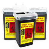 MITINU black 3Quart sharps container pack for compact home waste disposal.
