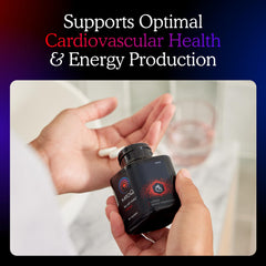 MitoQ +Heart Premium capsules in blister pack for easy daily dosing.