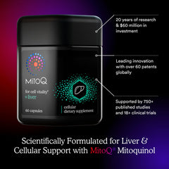 MitoQ Liver ingredients Siliphos milk thistle for higher bioavailability