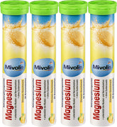 Mivolis Magnesium effervescent lemon tablets dissolving in water for a refreshing drink.