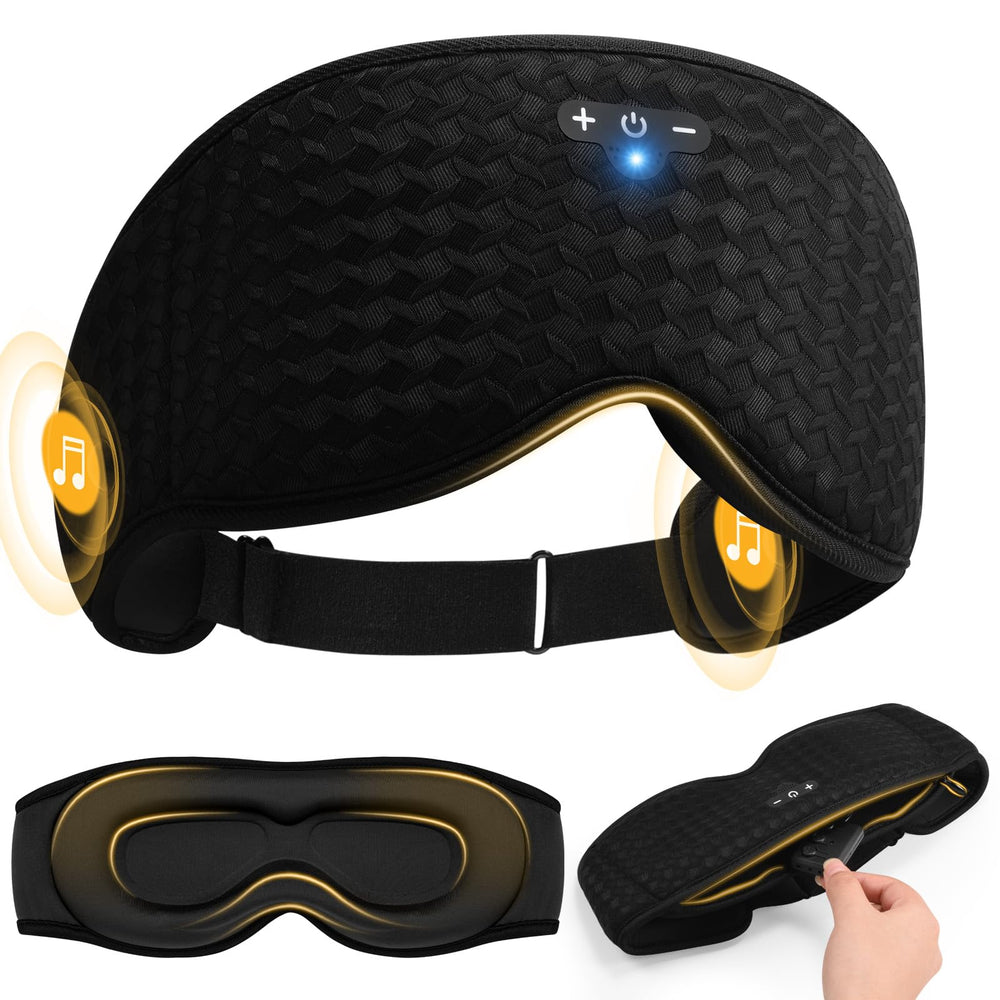 Mixiba 3D Contoured Sleep Mask front view showing light-blocking design for restful daytime naps.