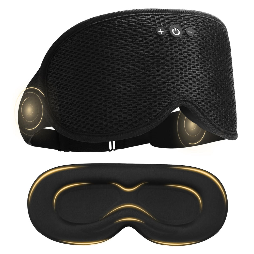 Mixiba sleep mask with Bluetooth headphones for hands-free relaxation and travel comfort.