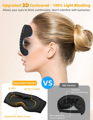 Mixiba sleep mask with ultra-thin headphones depicted for discreet listening.