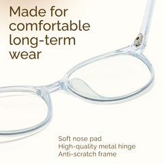 Miyya round transparent frames offer lightweight comfort for all-day wear