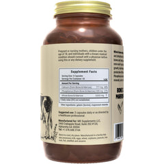MK Supplements beef bone marrow capsules close-up, highlighting high-purity desiccated bone.