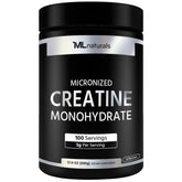 ML Naturals creatine micronized 200-mesh powder ready for smooth shakes.