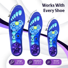 MLAB AcuStep silver-coated fabric keeps feet dry and fresh throughout day.