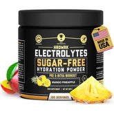 MMA Nutrition HRDWRK electrolytes powder tub ready for hydration and endurance.