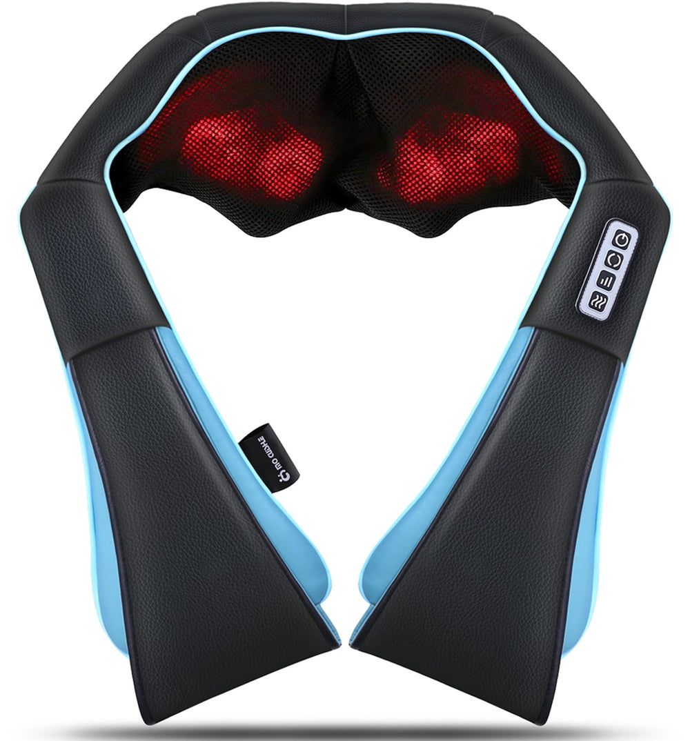 Mo Cuishle shiatsu back-shoulder massager with 8 kneading heads for deep relief.