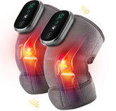 MOAJAZA heated knee massager with control panel and battery for portable relief.
