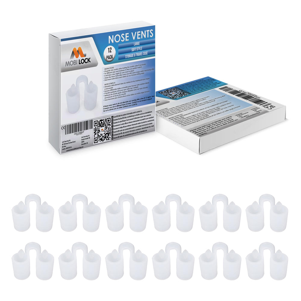Mobi Lock Nose Vent large size packaging for nasal airflow relief