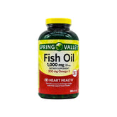 Mohsin Skerdy Spring Valley Fish Oil Softgels bottle front for daily omega-3 support.