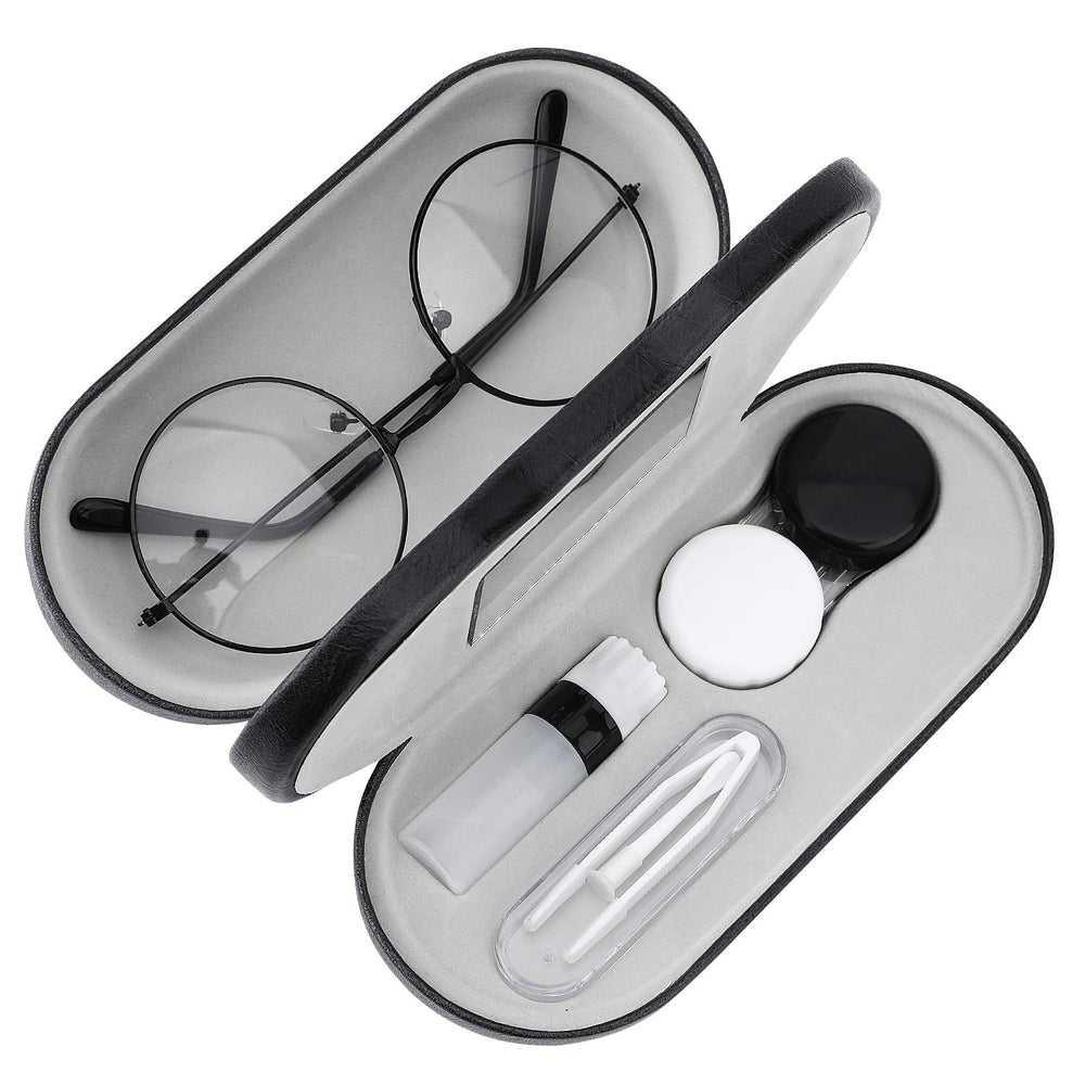 MoKo Double Eyeglass Case with mirror for on-the-go eyewear protection.