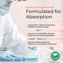 Molecular Fertility CoQ10 Ubiquinol softgels for consistent daily use.