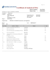Close-up of MOMARY NUTRITION label highlighting gluten-free GMO-free formula