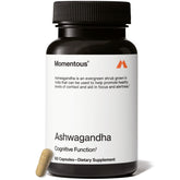 Momentous Ashwagandha NooGandha bottle close-up for cognitive support