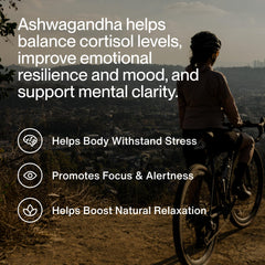 Momentous Ashwagandha NooGandha capsules in hand for focus