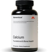 Momentous Calcium with DimaCal bottle close-up supports bone health