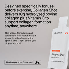 Momentous Collagen Shot front packaging box aids product selection