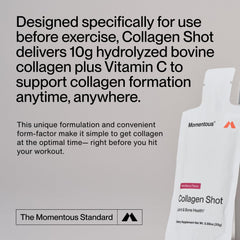 Momentous Collagen Shot vitamin C powder scoop ready to mix
