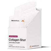 Momentous Collagen Shot Wild Berry bottle inviting daily joint and tissue support